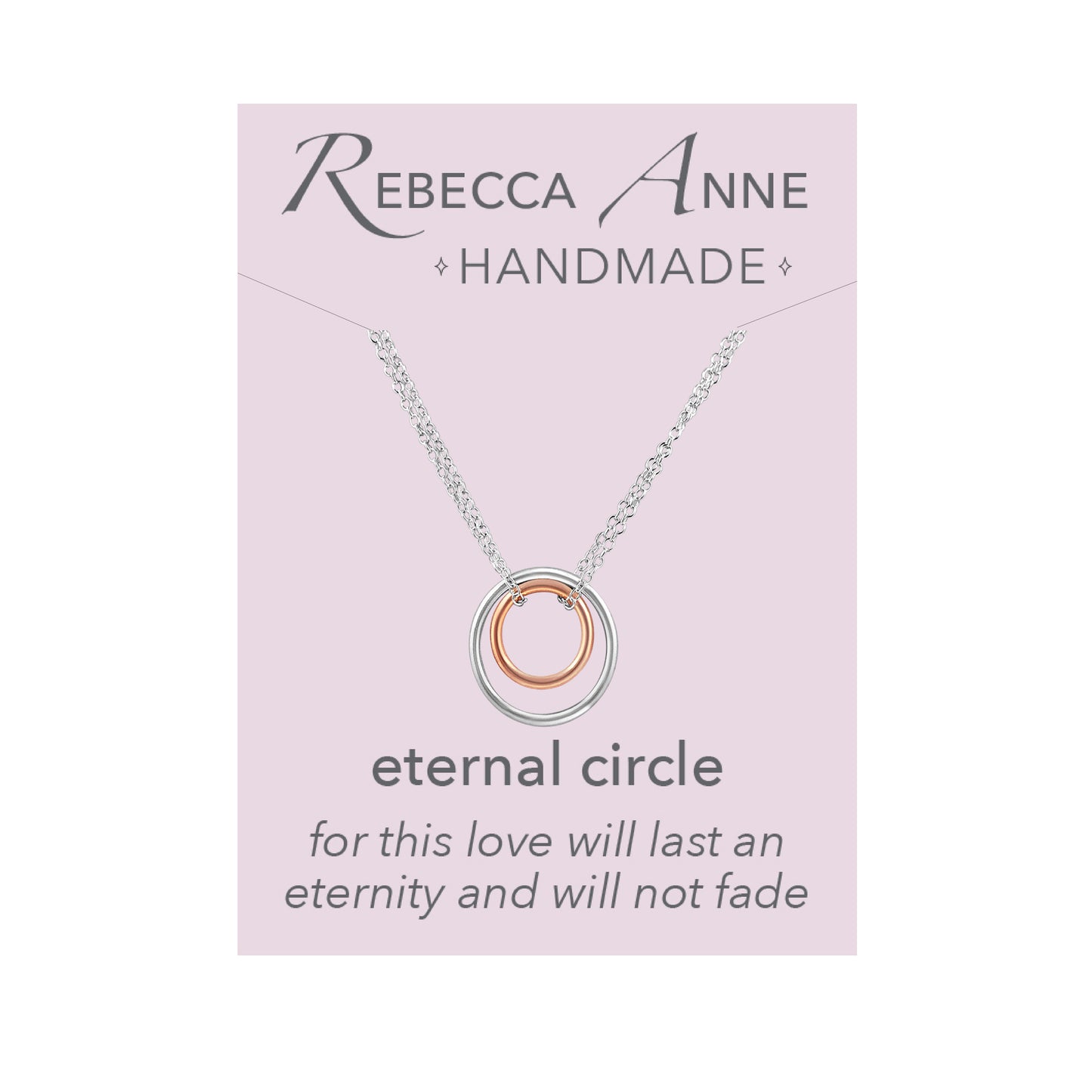 Double Circle Necklace - Silver, Gold, Rose Gold