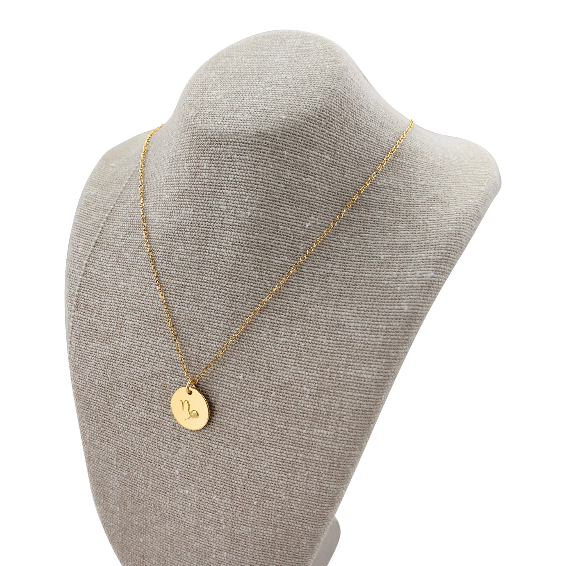 Handmade Gold Capricorn Necklace