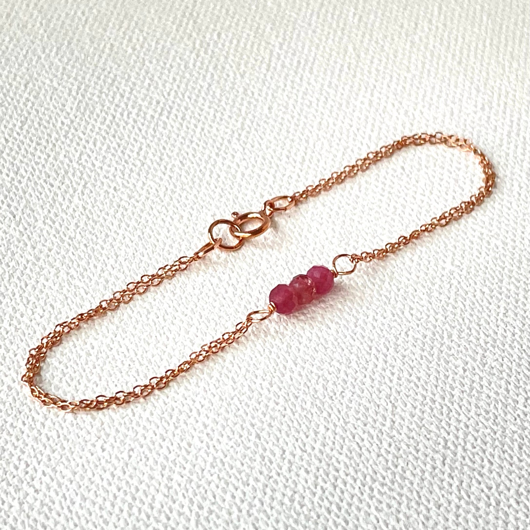 Rose gold hot sale birthstone bracelet