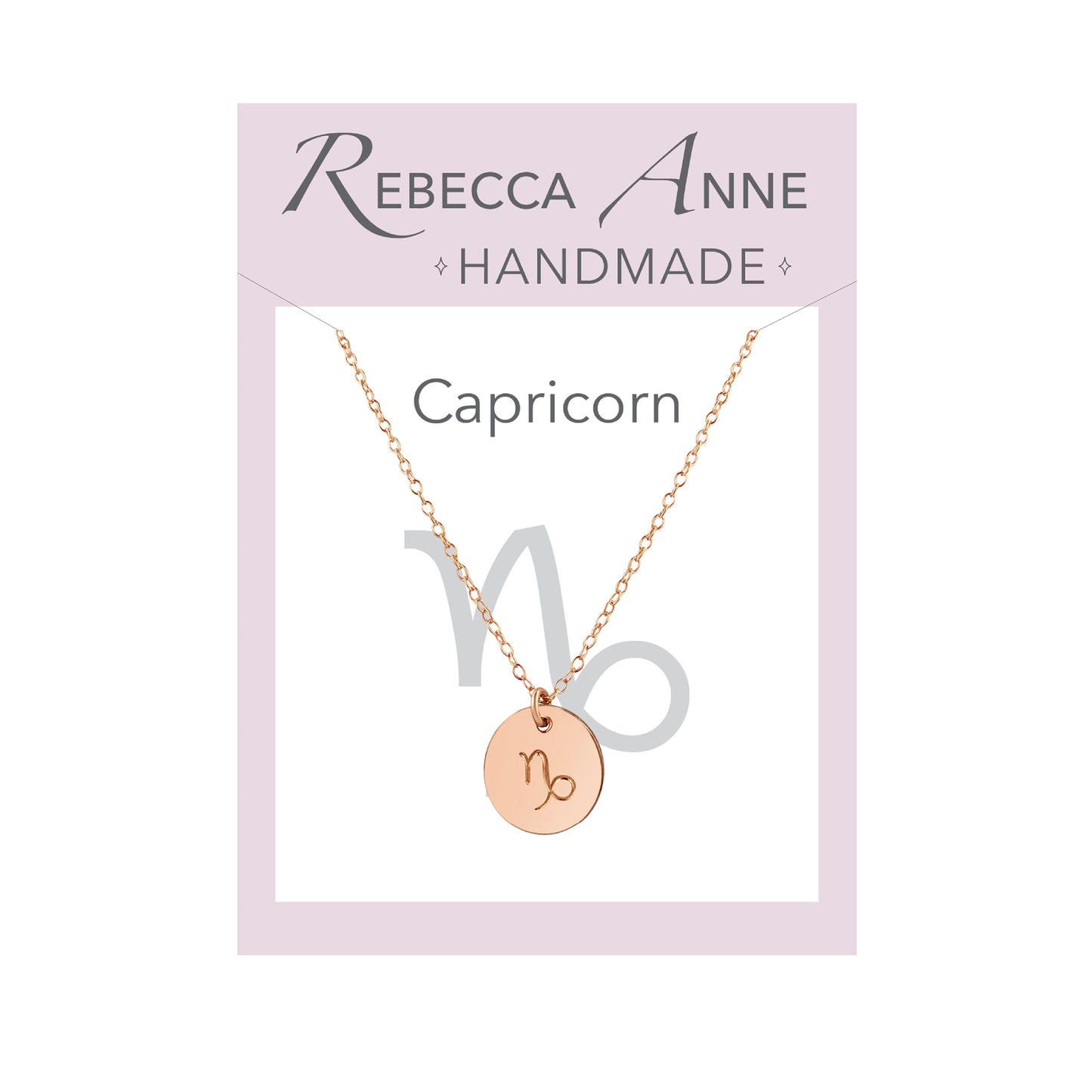 Rose Gold Zodiac Necklace Capricorn