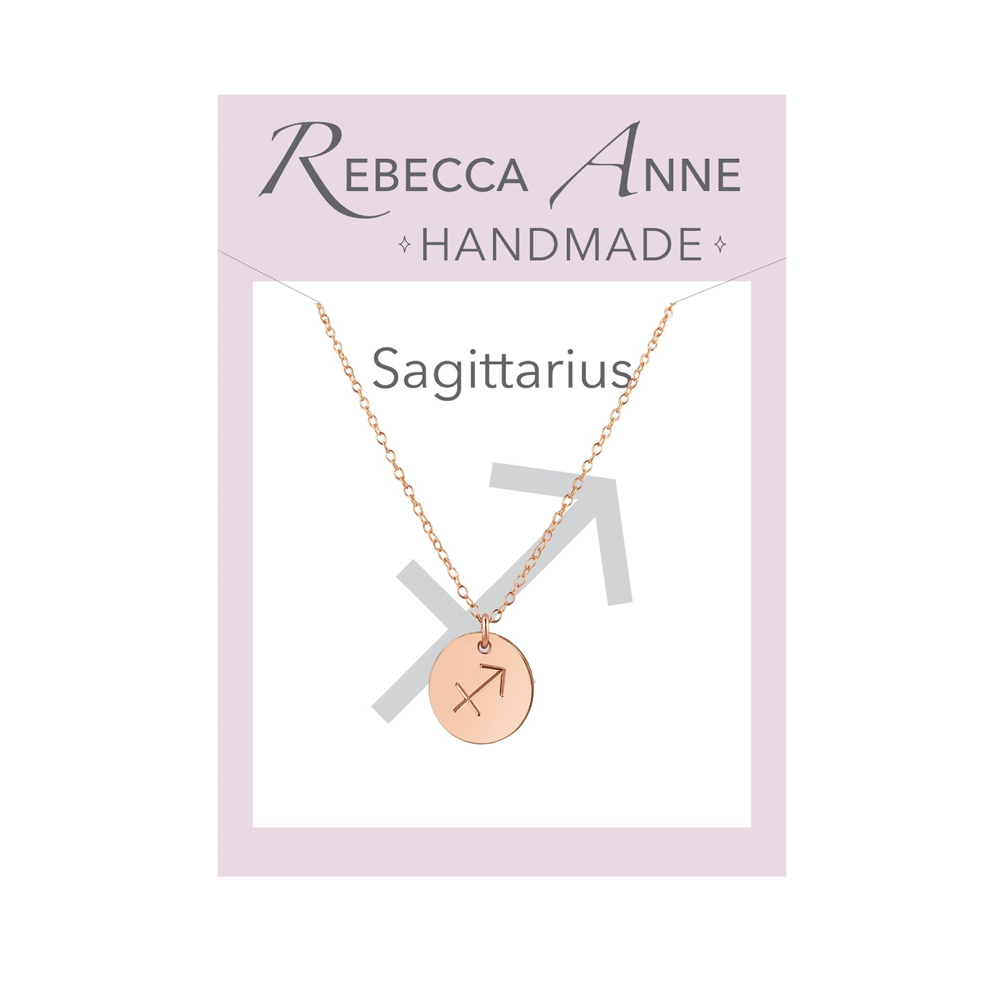 Rose Gold Zodiac Necklace Sagittarius