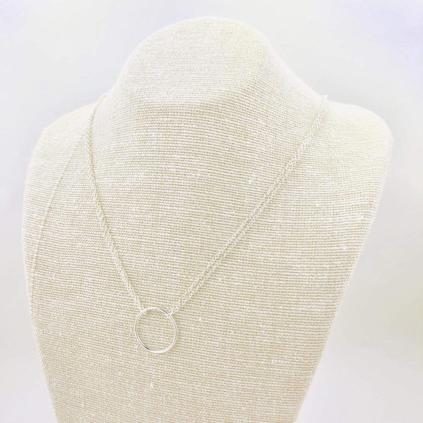 Sterling Silver Karma Circle Necklace