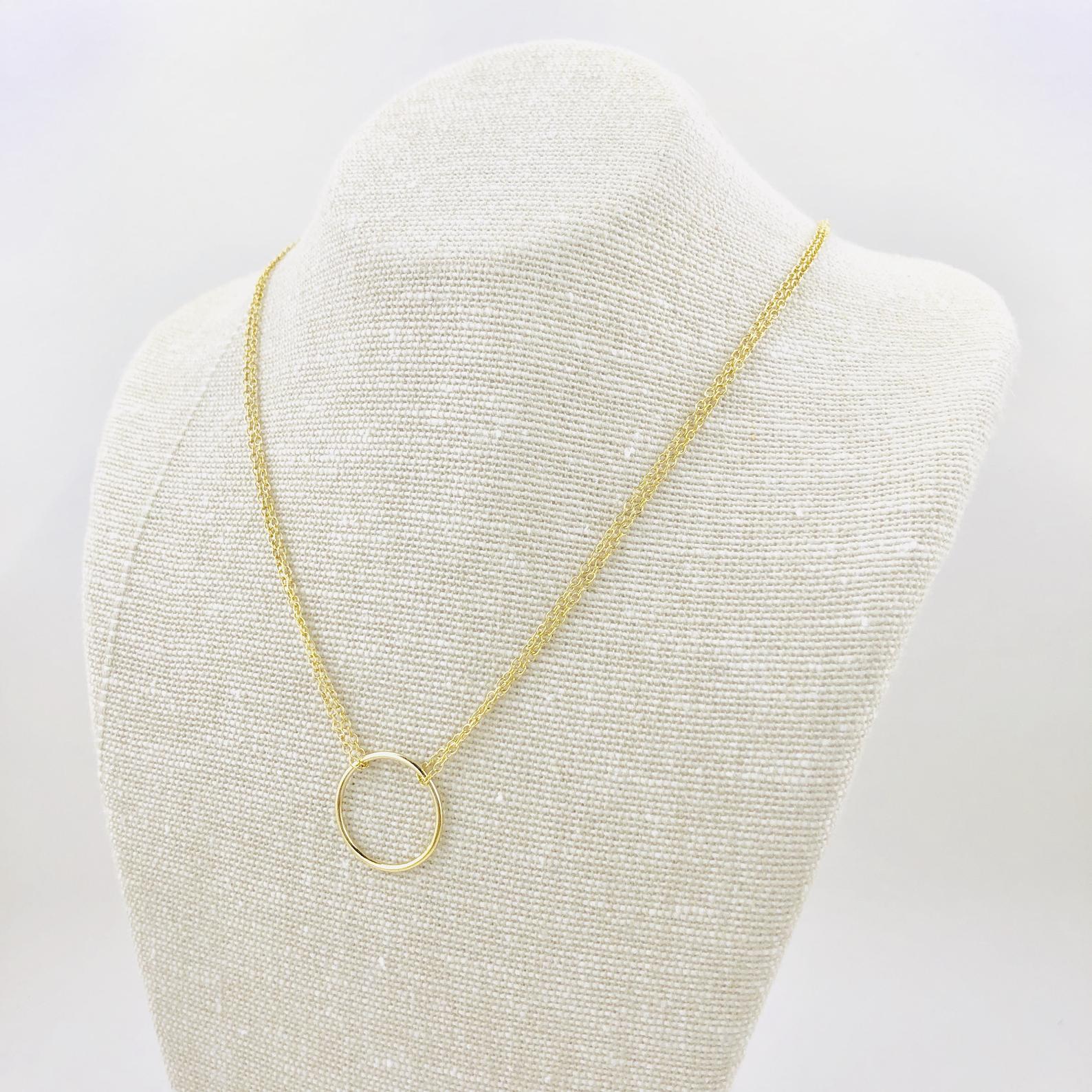 Gold Karma Circle Necklace