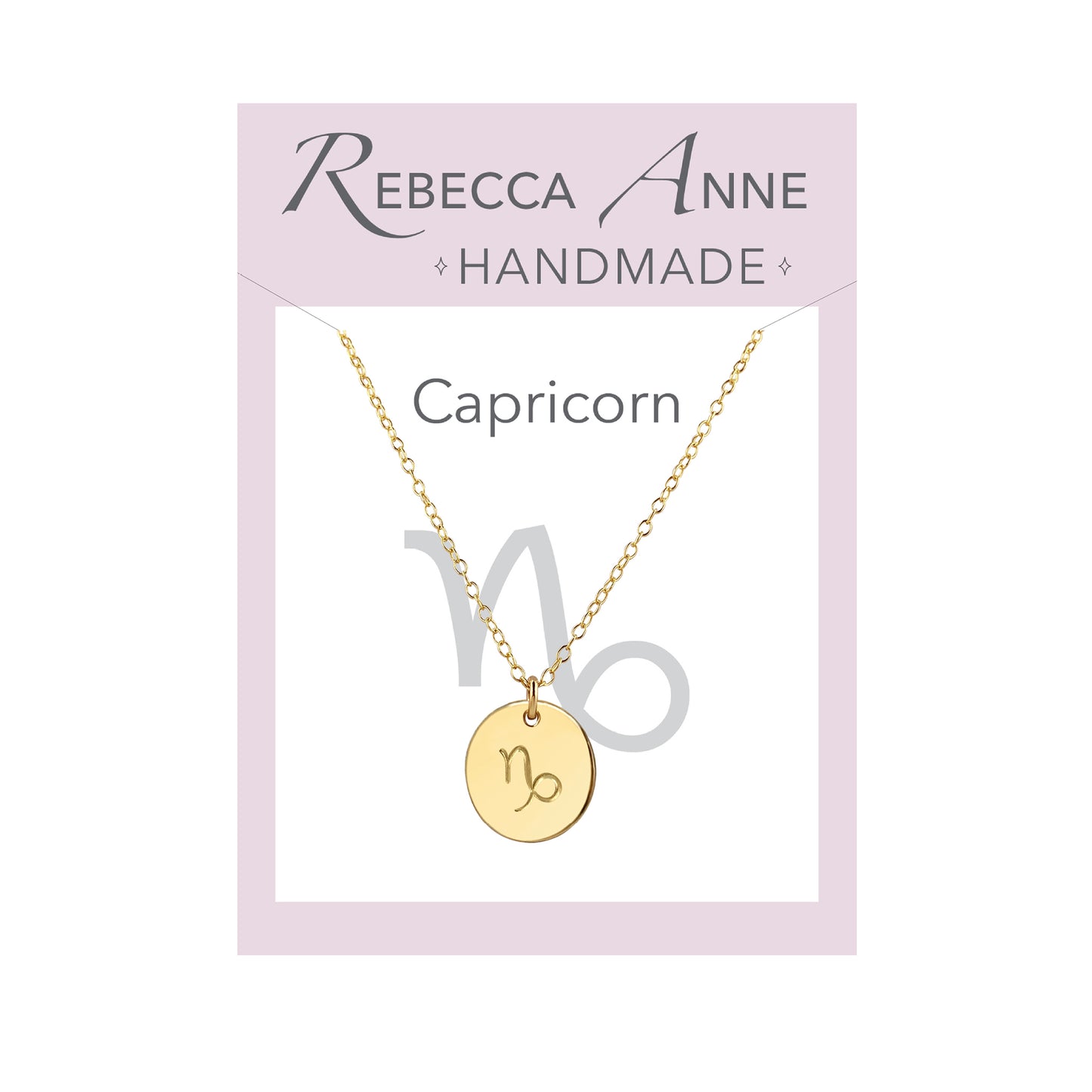 Handmade Gold Capricorn Necklace