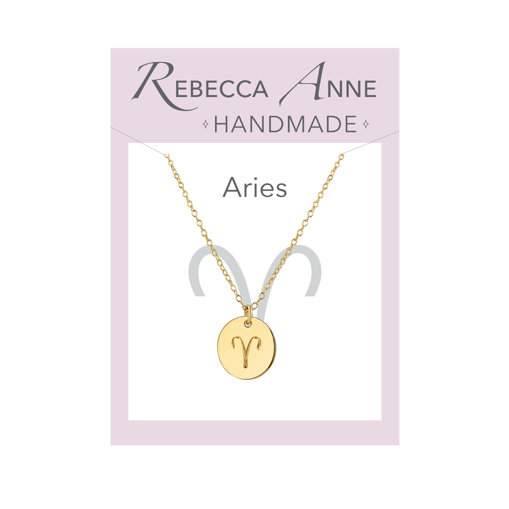 Handmade Gold Aries Necklace