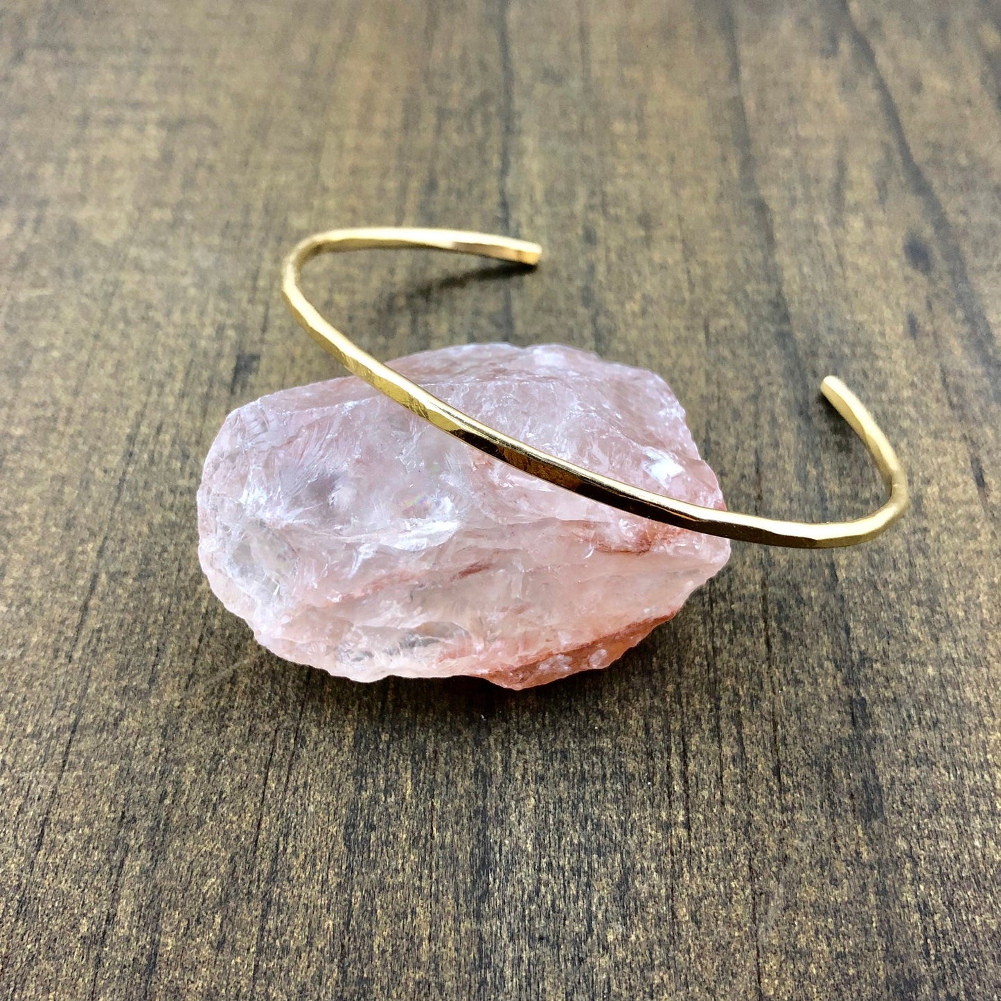 Hammered Cuff Bracelet - Silver, Gold, Rose Gold